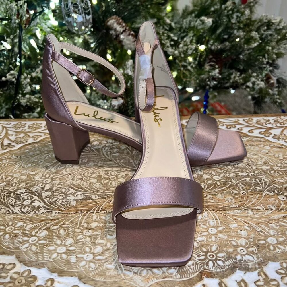 Lulus Satin Heels - Sz 8.5 - New In Box - Dark Mauve - Style: Emmett
